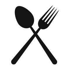 Vector fork spoon cutlery sign isolated vector illustration - obrazy, fototapety, plakaty