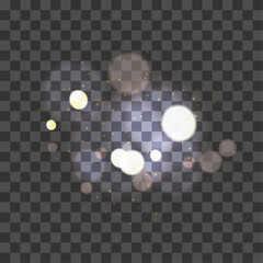 Vector shining bokeh overlay background