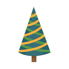 christmas tree with decor tape