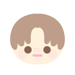 シンプルな茶髪の男の子普通☆PNG