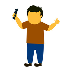  selfie vector illustration design