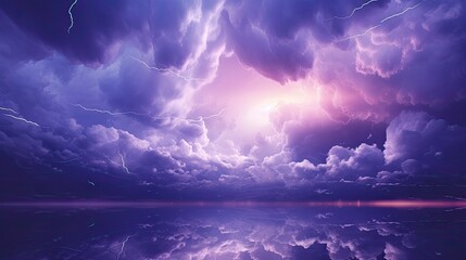 Stormy Skies: Dark Purple Violet Blue with Dramatic Clouds
