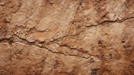 Close-Up of Rocky Brown Texture with Cracks: Mountain Surface

