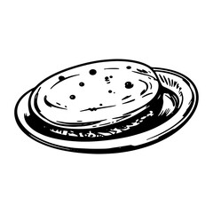 Christmas food and drink outline