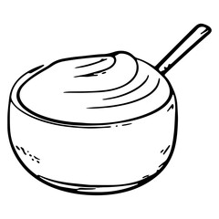 Christmas food and drink outline