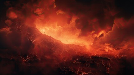 Abstract Inferno: Red and Black Apocalypse Background
