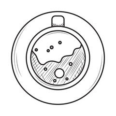 coffee cup draw top view