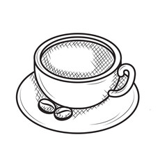 coffee cup draw illustration