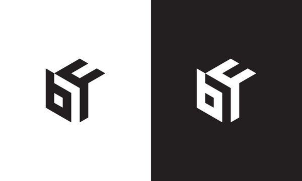 BF logo, monogram unique logo, black and white logo, premium elegant logo, letter BF Vector	
