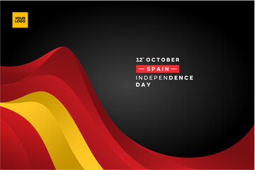 Spain independence day flag background - obrazy, fototapety, plakaty