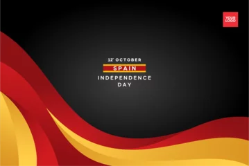 Foto op Canvas Spain independence day flag background © Artsetya