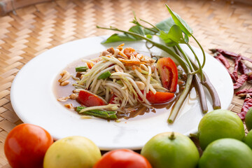 somtum, food,papaya salad