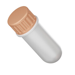 3d illustration of a test tube for blood collection, Blood sample for laboratory analysis.