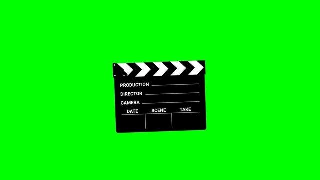 animated movie clipboard with green screen background.  high quality