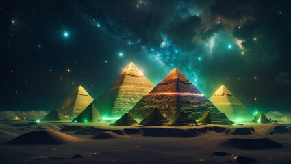 Pyramids in space