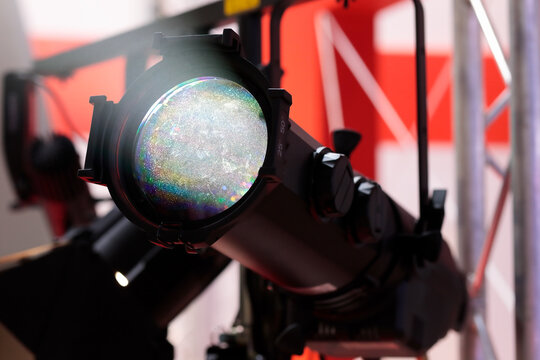 close up of LED stage spot lighting instrument