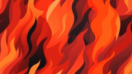 seamless repeatable pattern of fire and flames that can be repeated to create an endless pattern. generative AI - obrazy, fototapety, plakaty