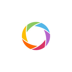 illustration of design logo with circle color full © Tri