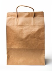 brown paper bag isolated