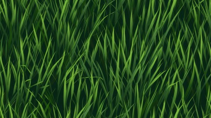 Obraz premium seamless repeatable pattern of green grass field that can be repeated to create an endless pattern. generative A