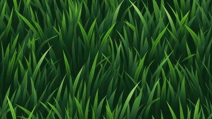 Fototapeta na wymiar seamless repeatable pattern of green grass field that can be repeated to create an endless pattern. generative A