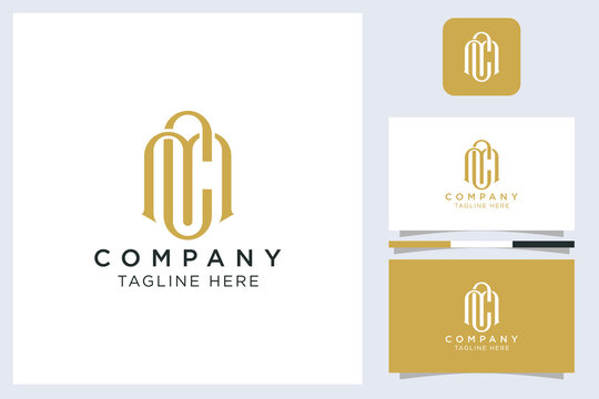 monogram initials M and c luxury design logo