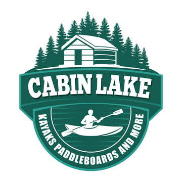 Kayak, Paddleboard and Cabin Rent Logo Design