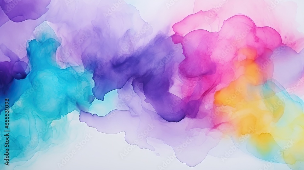 Poster a colorful background with lots of different colored inks in it. generative ai