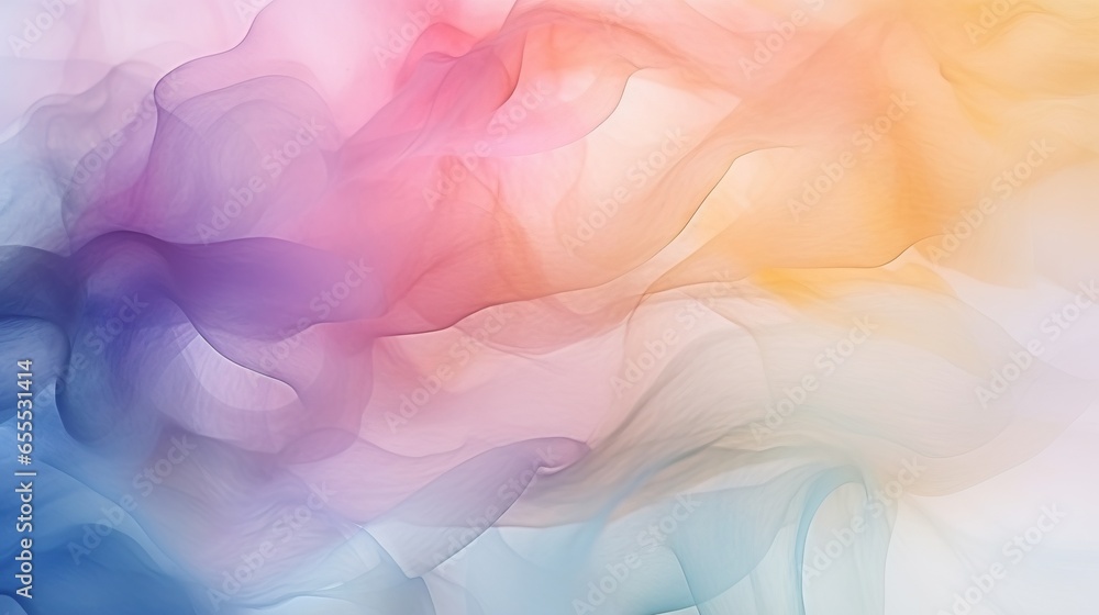 Poster a colorful background with a lot of smoke in the air. generative ai