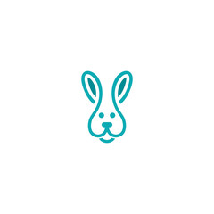 bunny head. Good use for symbol, mascot, icon, avatar, tattoo,T-Shirt design, logo or any design.