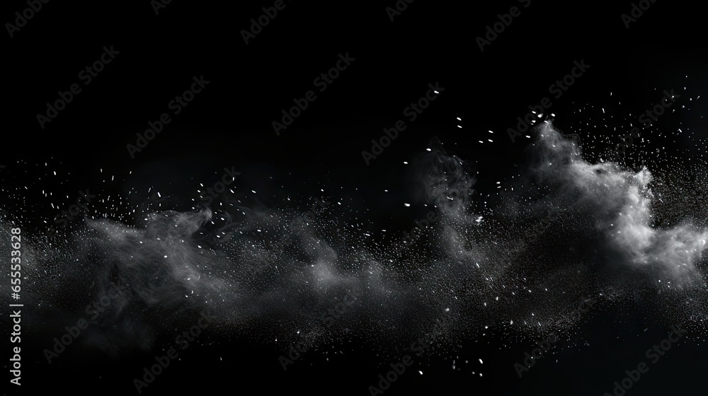 Poster a black and white photo of a clock and some clouds. generative ai