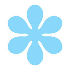 雪の結晶のアイコン、雪片のデザイン、ベクター素材