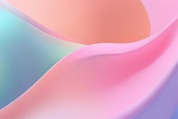 Abstract wave art with pastel gradient colors