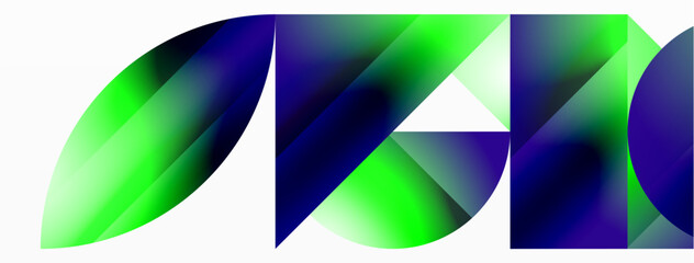 Minimalism meets gradient allure. Geometric shapes intertwine in a tranquil backdrop. Subtle hues meld, creating serene yet dynamic canvas, testament to modern aesthetics