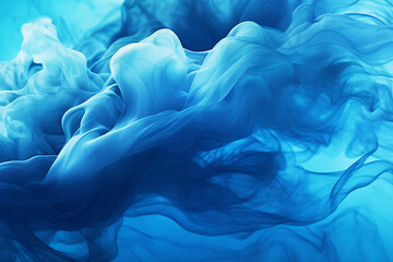 Abstract Blue Smoke Background, Abstract Blue Smoke Wallpaper, Generated by Ai.