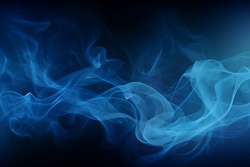 Abstract Blue Smoke Background, Abstract Blue Smoke Wallpaper, Generated by Ai.