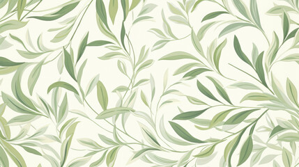 Artistic style with leaves depicted on a clean white background