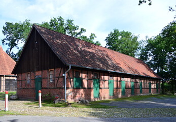 Fototapeta na wymiar Historical Farm in the Town Wietzendorf, Lower Saxony