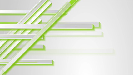 Green and grey minimal stripes abstract design