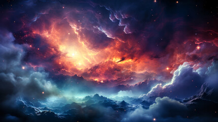 Universal Symphony: Supernova and Galaxy Clouds Background