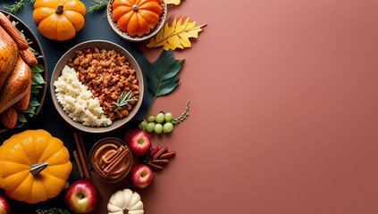 Obraz na płótnie Canvas Delicious Thanksgiving turkey dinner