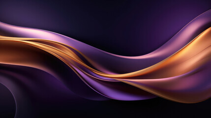 Abstract background with waves of purple and yellow fabric texture