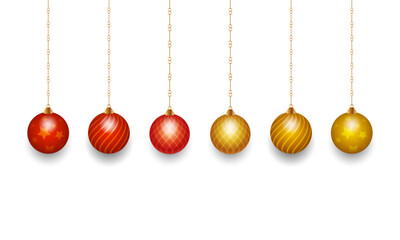 Vector isolated christmas bauble symbols design in set vector