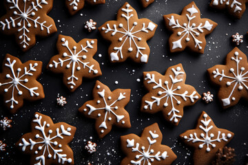 Fototapeta na wymiar Christmas Gingerbreads cookies background