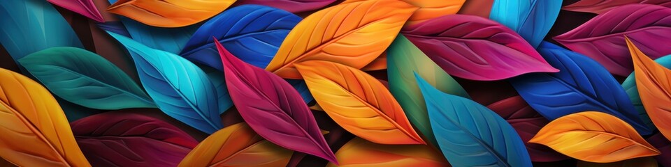 Colorful leaves texture