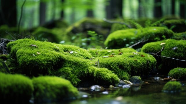 Moss background close up