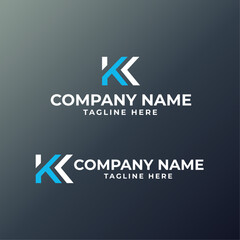 Letter kk Icon Vector Logo Template