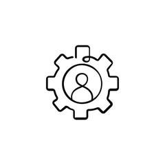 Human Resources Line Style Icon Design