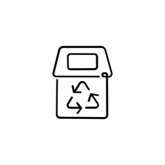 Recycle Bin Line Style Icon Design