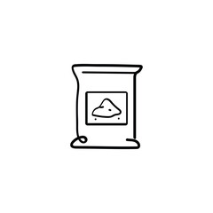 Soil Bag Line Style Icon Design